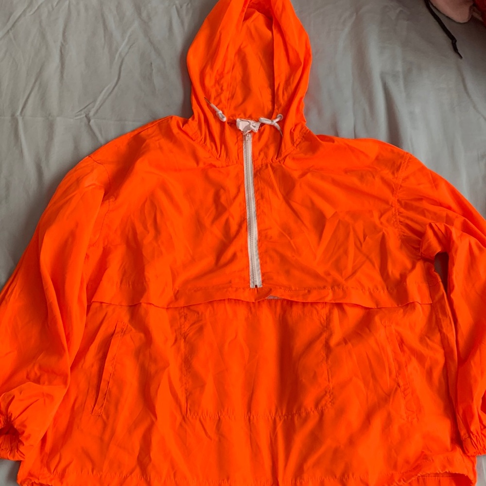 Neon Orange Windbreaker